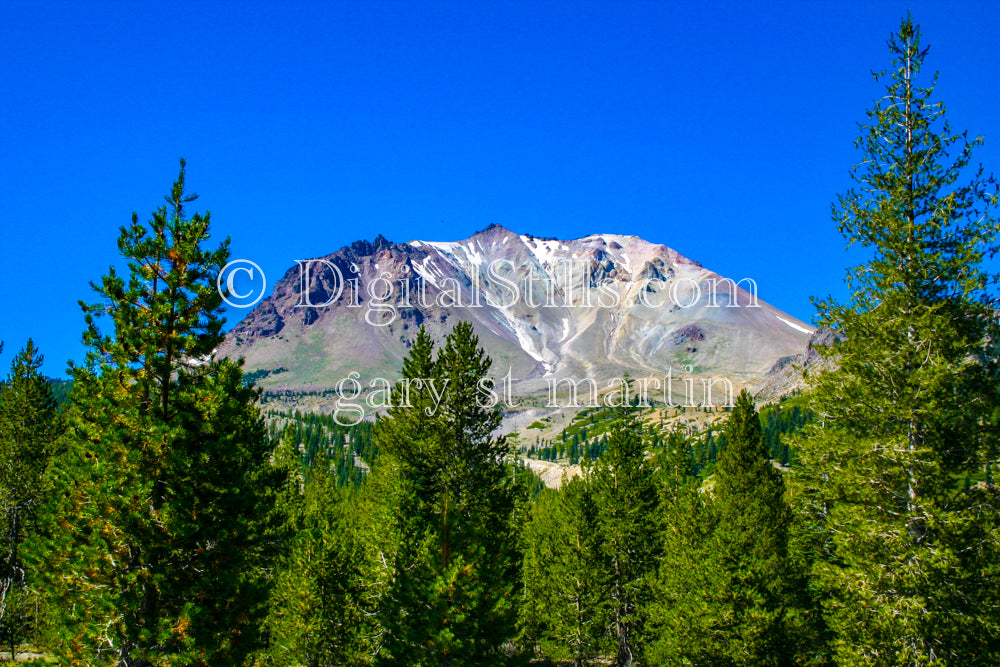 Wide View Of Multi Color Mt Lassen, , Digital, California, Lassen