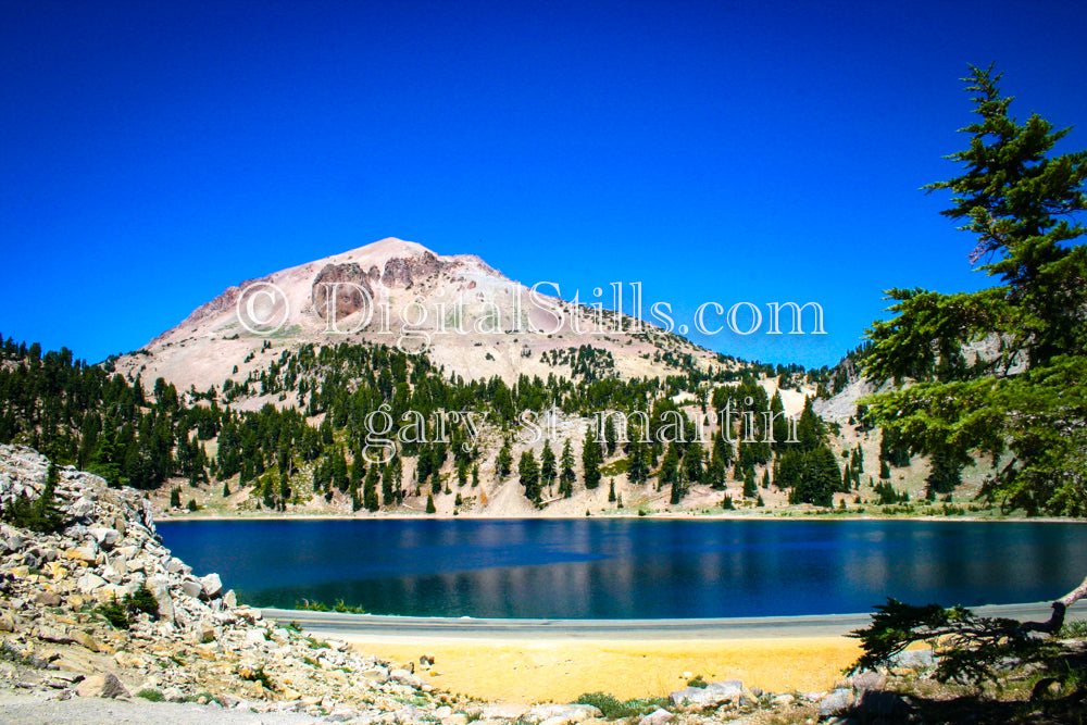 Beautiful Lake Lassen Volcanic National Park, CA, Digital, California, Lassen