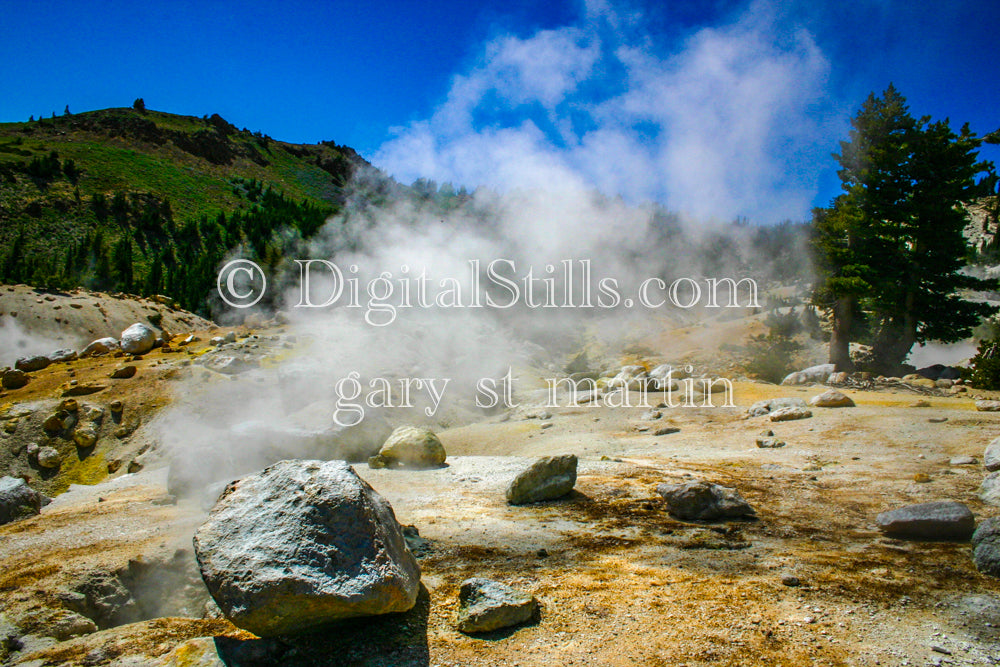 Portrait Hot Springs In Lassen Volcanic National Park, CADigital, California, Lassen