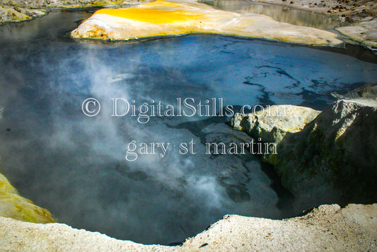 Hot Springs Water In Lassen Volcanic National Park, CA Digital, California, Lassen