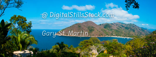 Wide View of the Harbor, off into the Ocean 2, Yelapa, Mexico, digital