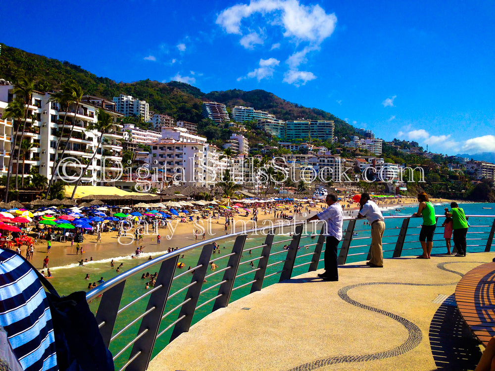 People Pondering on a Pier, digital Puerto Vallarta