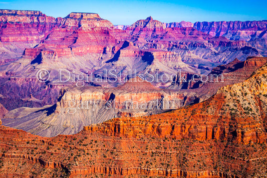 Orange & Red Rock Contrast, Digital, Arizona, Grand Canyon