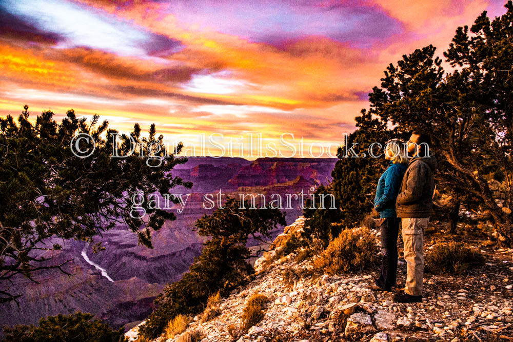 Purple Rock and Sky, Lynn and Cosmo, Digital, Arizona, Grand Canyon