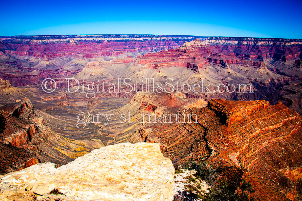 Wide Basin View, White Rock Outcrop, Digital, Arizona, Grand Canyon