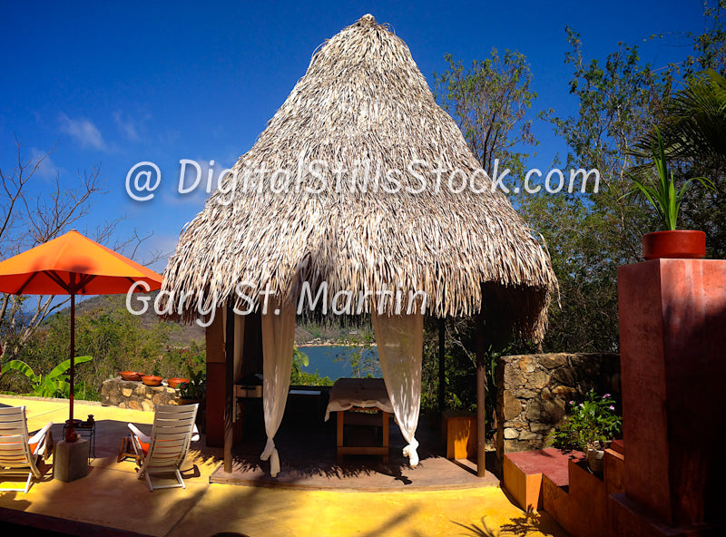 Thatched Roof Cabana, Yelapa, Mexico, digital 