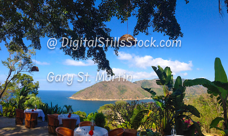 Ocean View from Hotel Restaurant, Yelapa, Mexico, digital