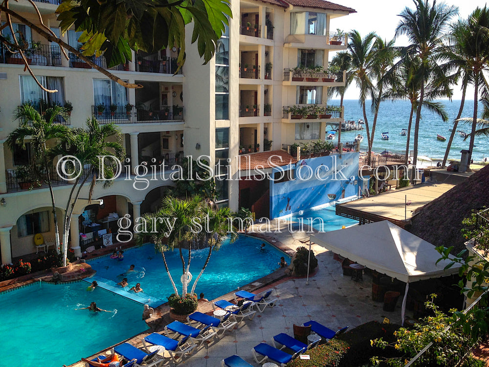 View of the Pool, digital Puerto Vallarta