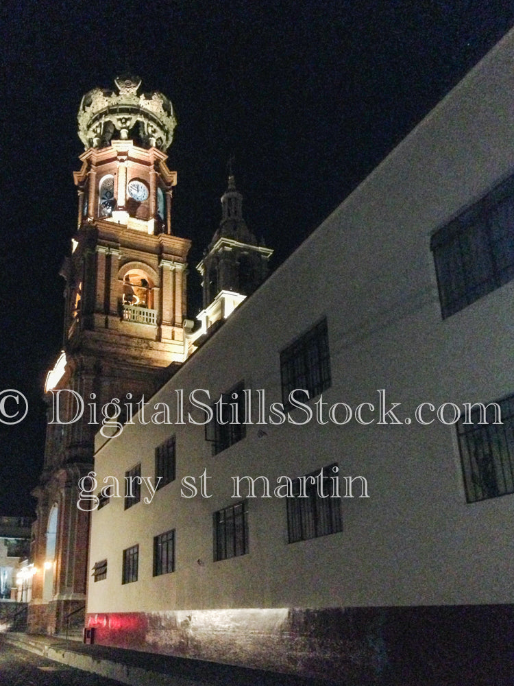 Church at Night, digital Puerto Vallarta