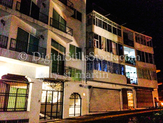 Houses at Night, digital Puerto Vallarta