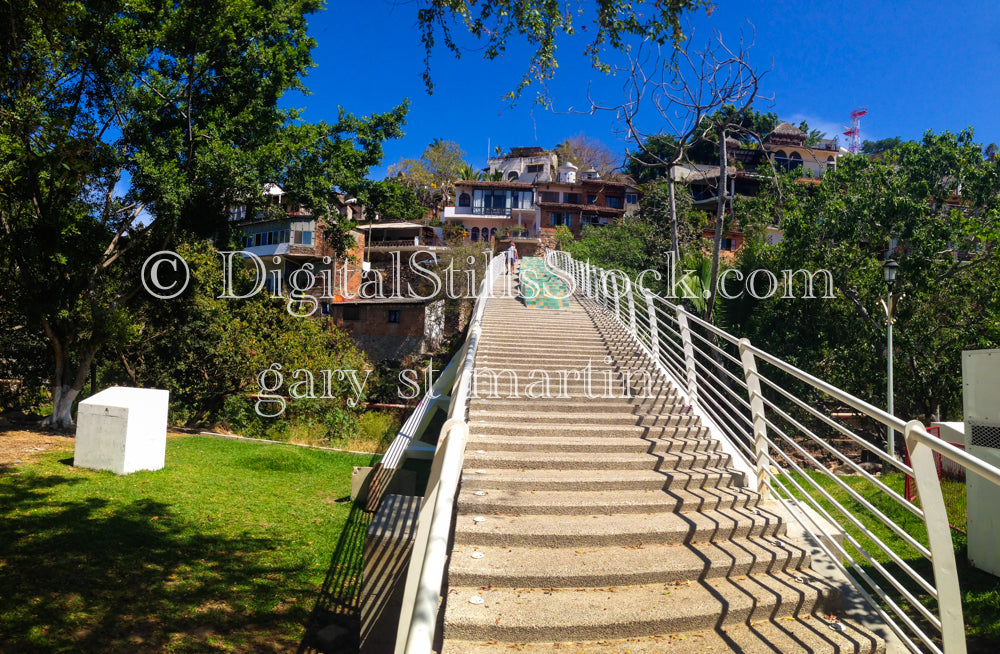 Looking up the Steps, digital Puerto Vallarta