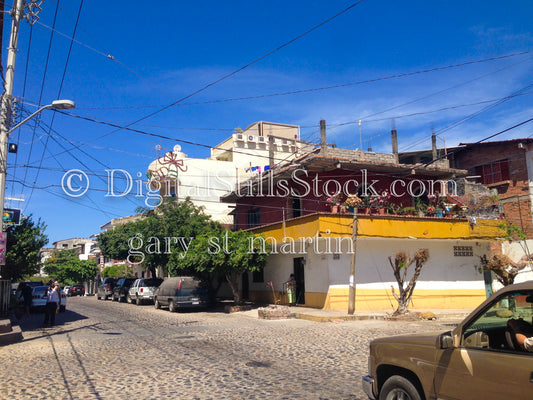 Yellow Building on the Corner, digital Puerto Vallarta