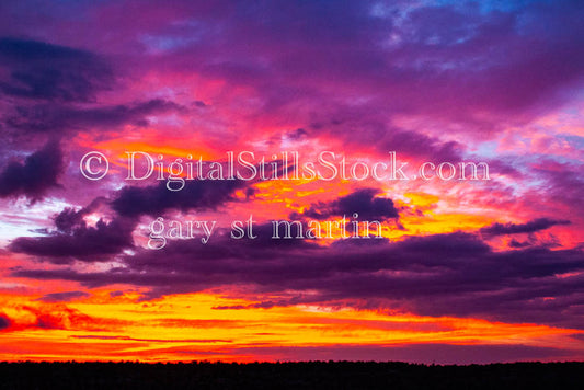 Deepening Sunset with Clouds, Digital, Arizona, Grand Canyon