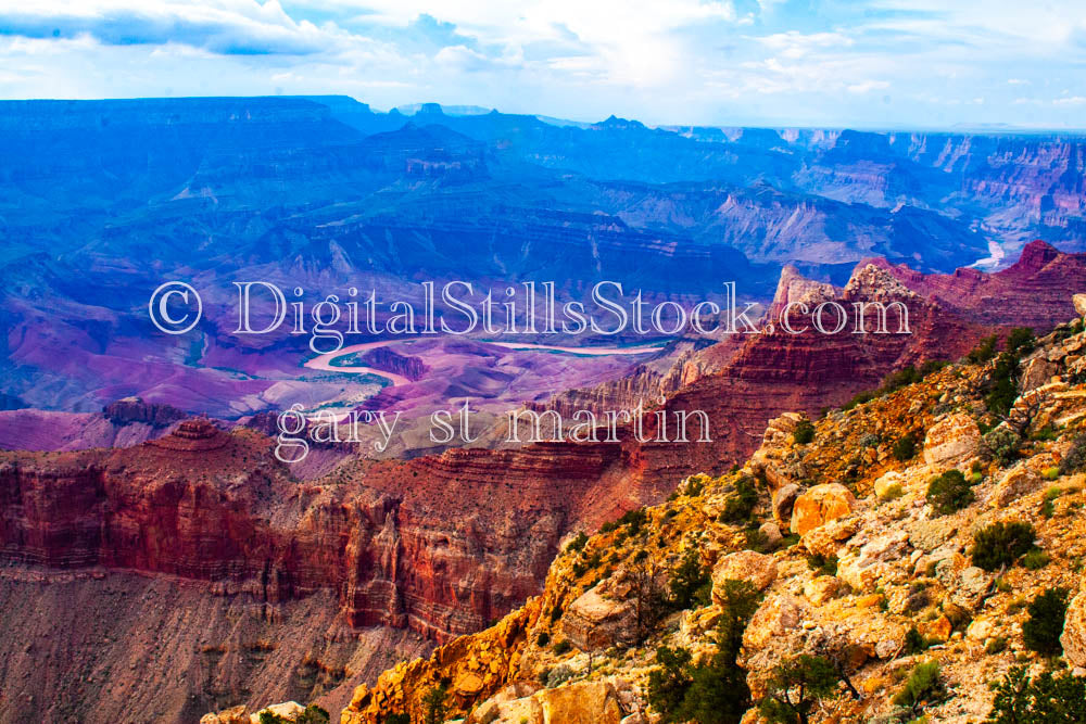 Descent into Crater, Digital, Arizona, Grand Canyon