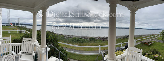 Panoramic Porch View from the Lightkeeper's House - Vashon Island, digital Vashon Island