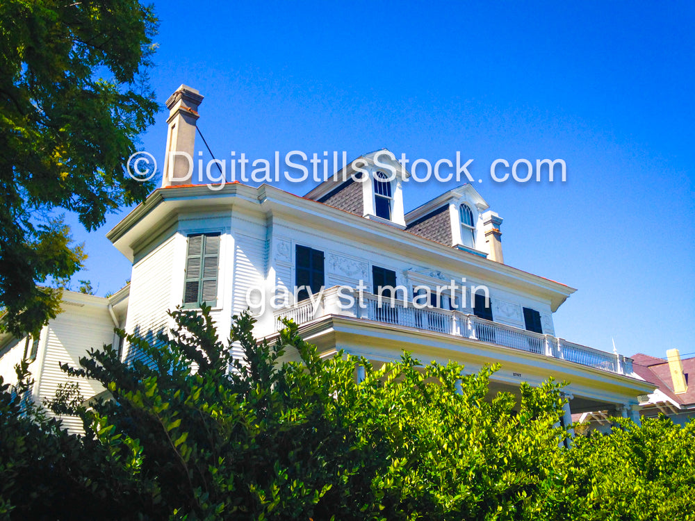 Side View Of White House, New Orleans, Digital 