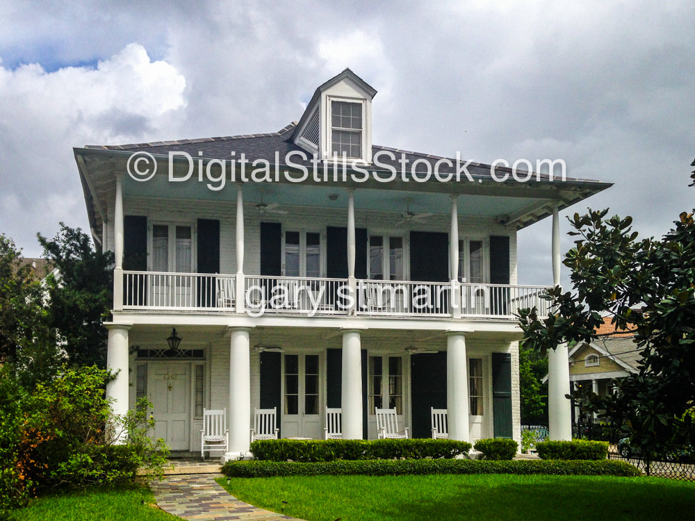 Two Story Grey House, New Orleans, Digital