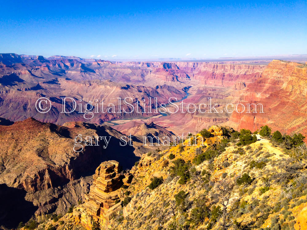 Foreground Foliage Mesa, Digital, Arizona, Grand Canyon