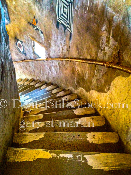 Descending Stairs inside The Tower, Digital, Arizona, Grand Canyon