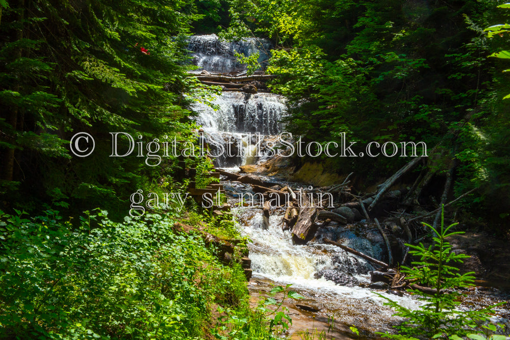 Sable Falls Flowing in the Sunlight, digital grand marais