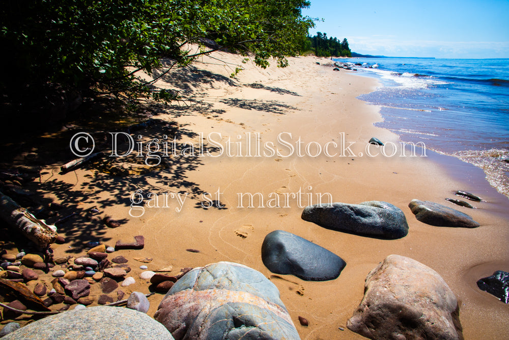 Lake Superior along the sand , digital grand marais