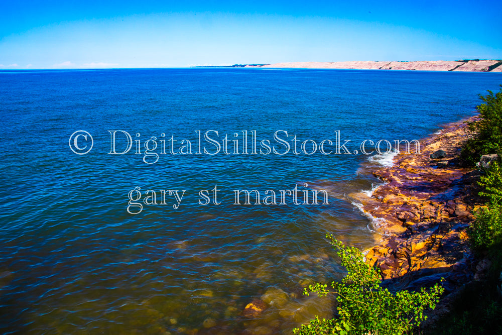 View of Logslide from across the lake, digital grand marais