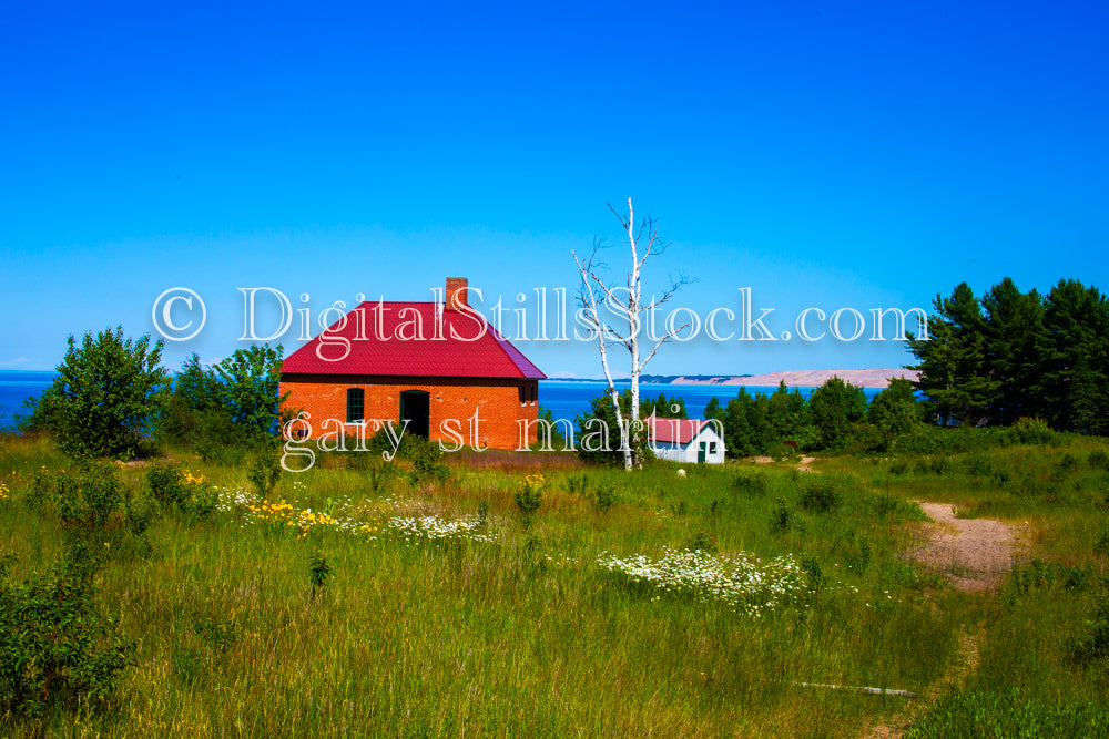 View of Logslide from across the lake, digital grand marais