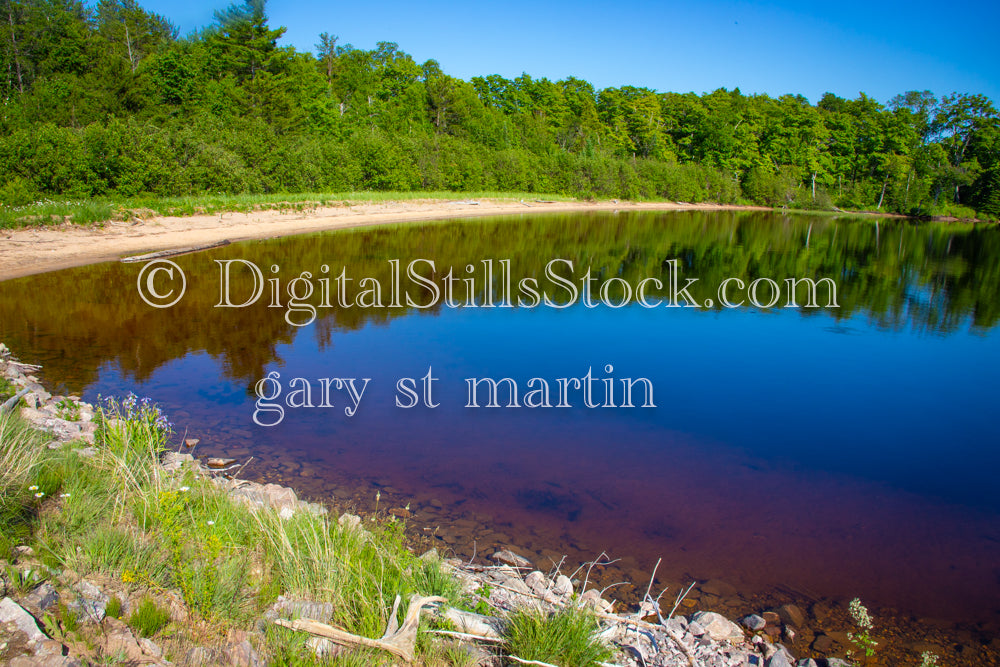 Reflections along Sable Lake, digital grand marais