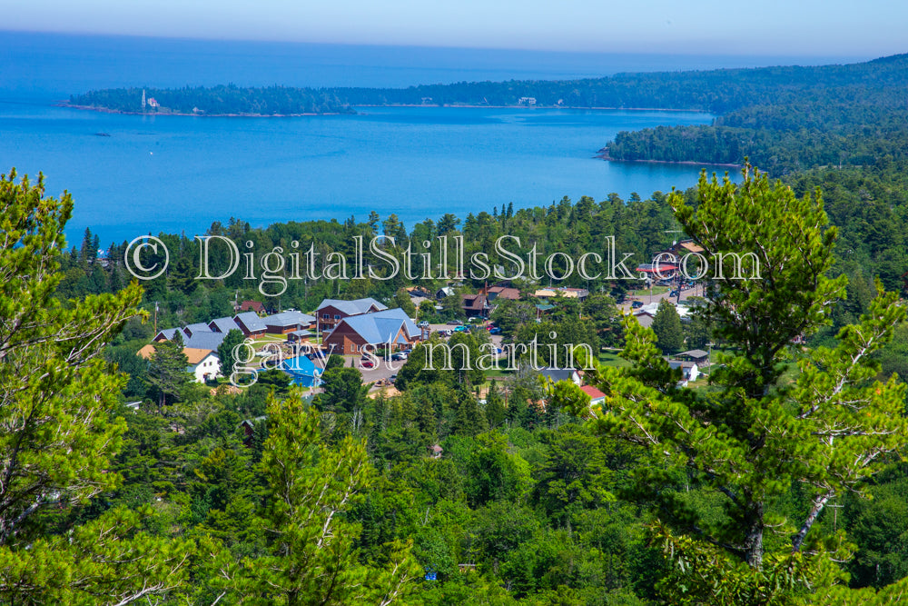 Birdseye view of Copper Harbor, digital Copper Harbor