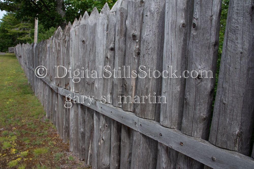 Looking down the fence line, digital copper harbor