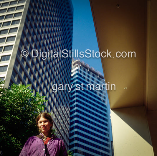 Carolyn Cavalier,  in between the buildings, San Francisco, CA, Analog, Color, People, Women