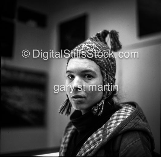 Wearing a Peruvian hat, Analog, Black & White, Portraits Men