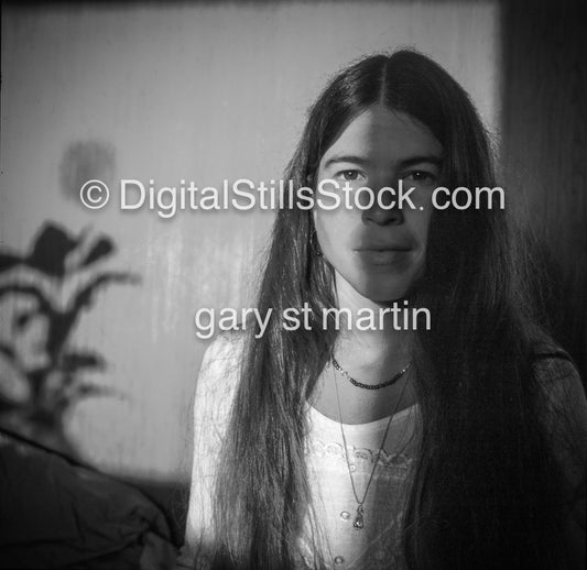 Medium view of Eyes forward, flower on the Wall, Analog, Black & White, Portraits Men
