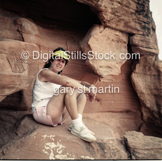 Cobina, Along the Rocks, Valley of fire, Nevada, Analog, Color, People, Women