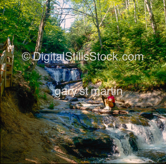 Denise at sable Falls Grand Marais, Michigan, Analog, Color, People, Women