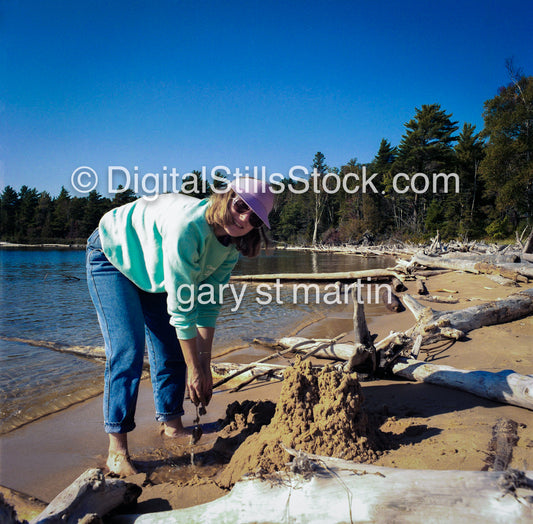 Norma holding Cue Balls, Munising, Michigan, Analog, Color, People, Women