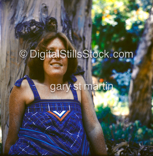 Portrait, Lesley, Sitting Under A Tree, Analog, Color, Portraits, Women