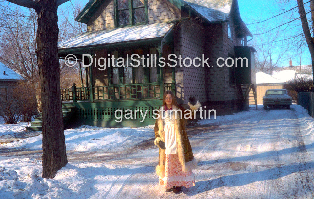 Diana in the snow, Green Bay, Wi, Analog, Color, Portraits, Women