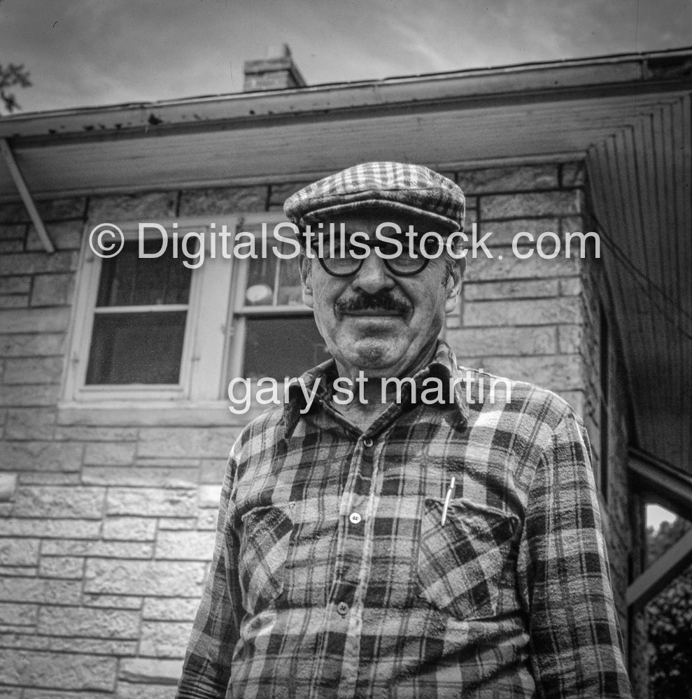 Homeowner Mr. Hoshoe, Green Bay, Wisconsin , analog, men, black and white,