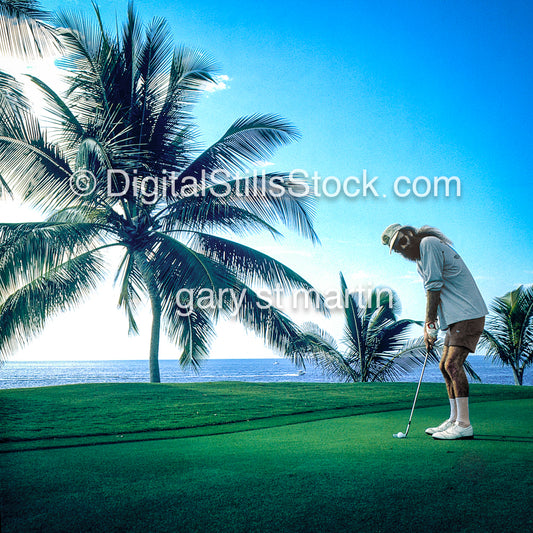 Joe, Golfing, The Big Island, Hi, analog, color, portraits, men