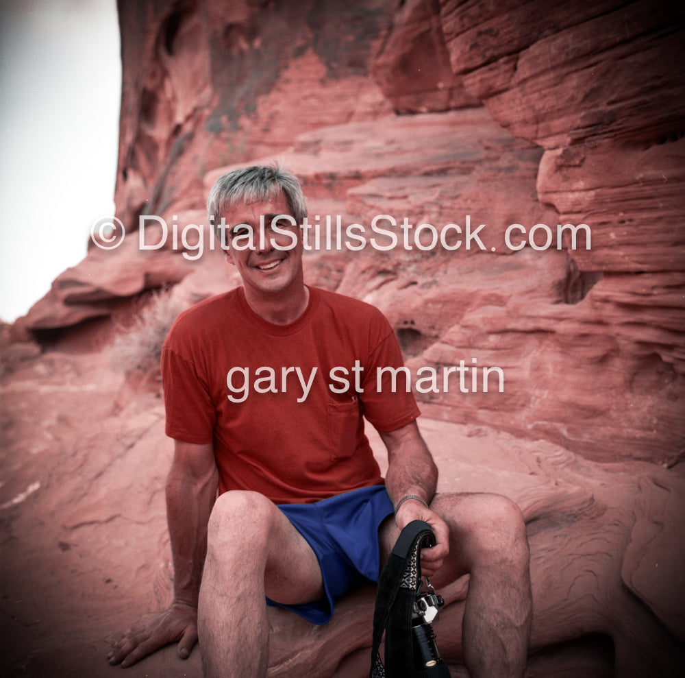 Historic Building At Mission San Juan Capistrano, analog, color, portraits, men