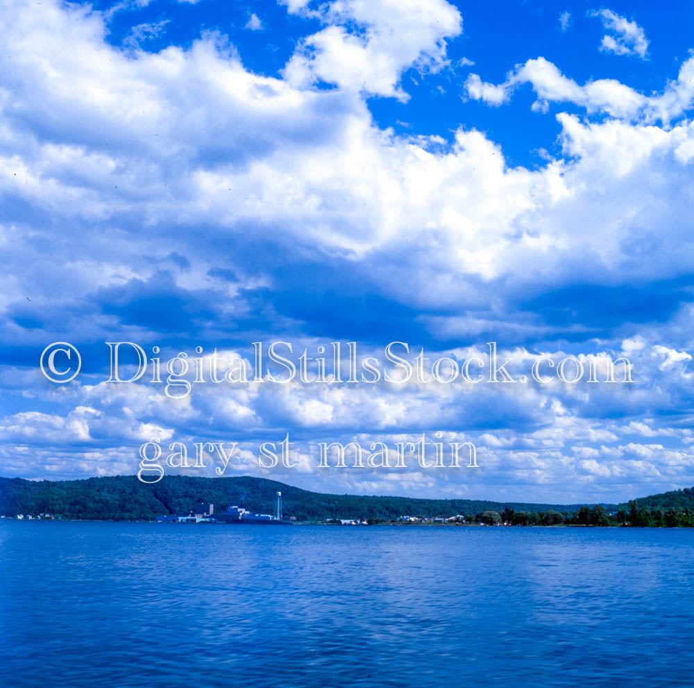 Cloudy Sky over Lake, Analog, Color, Michigan