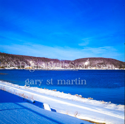 Munising Bay in Winter, Analog, Color, Michigan