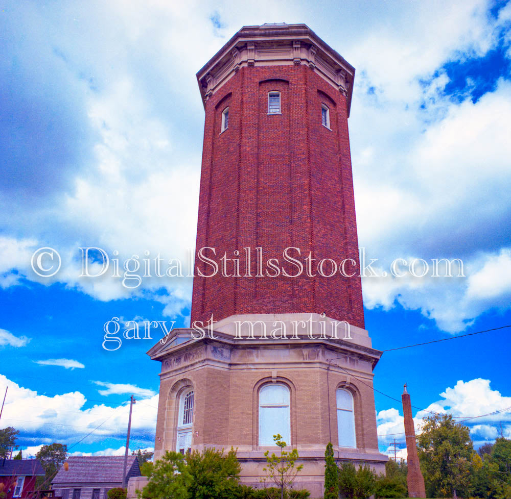 Old Manistique Water Tower- Close Up, Analog, Color, Michigan