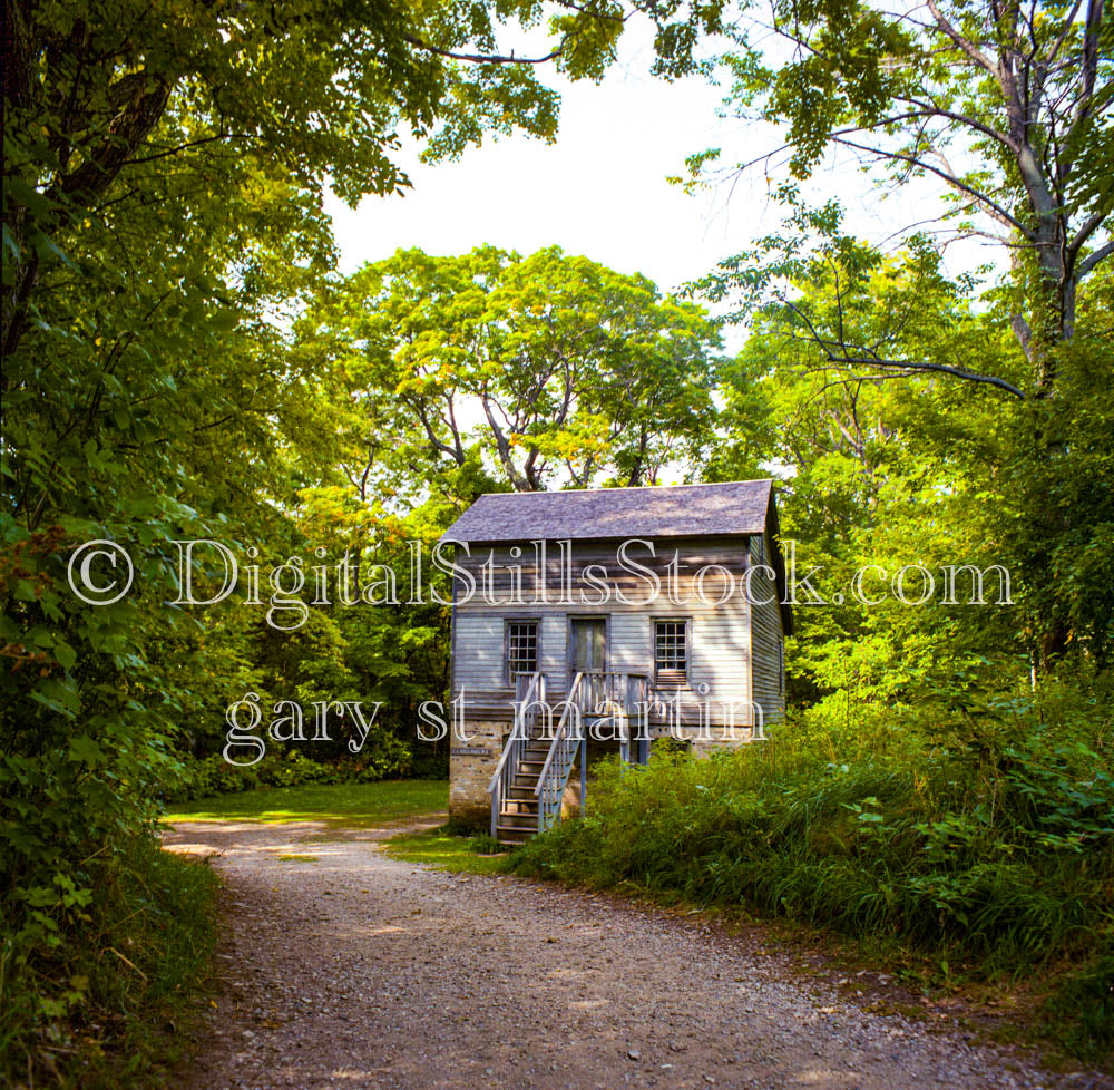 Fayette Smaller House in Woods, Analog, Color, Michigan