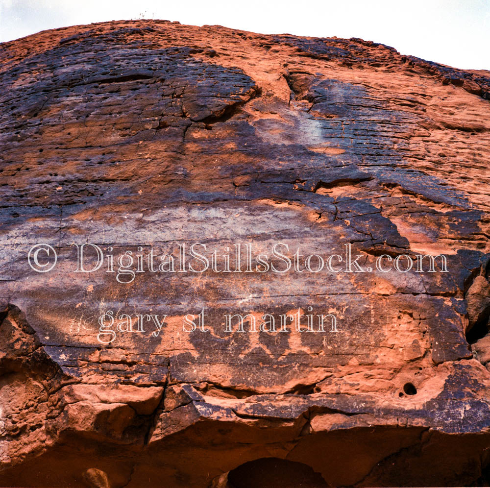 Pyroglyphics on the rocks, analog valley of fire