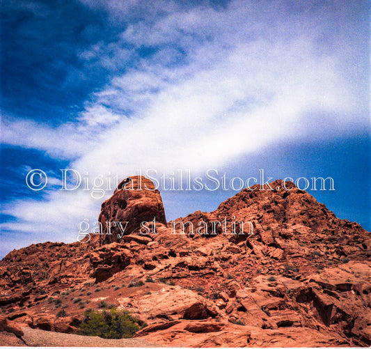 Rocky Hill along the Valley of Fire, analog valley of fire