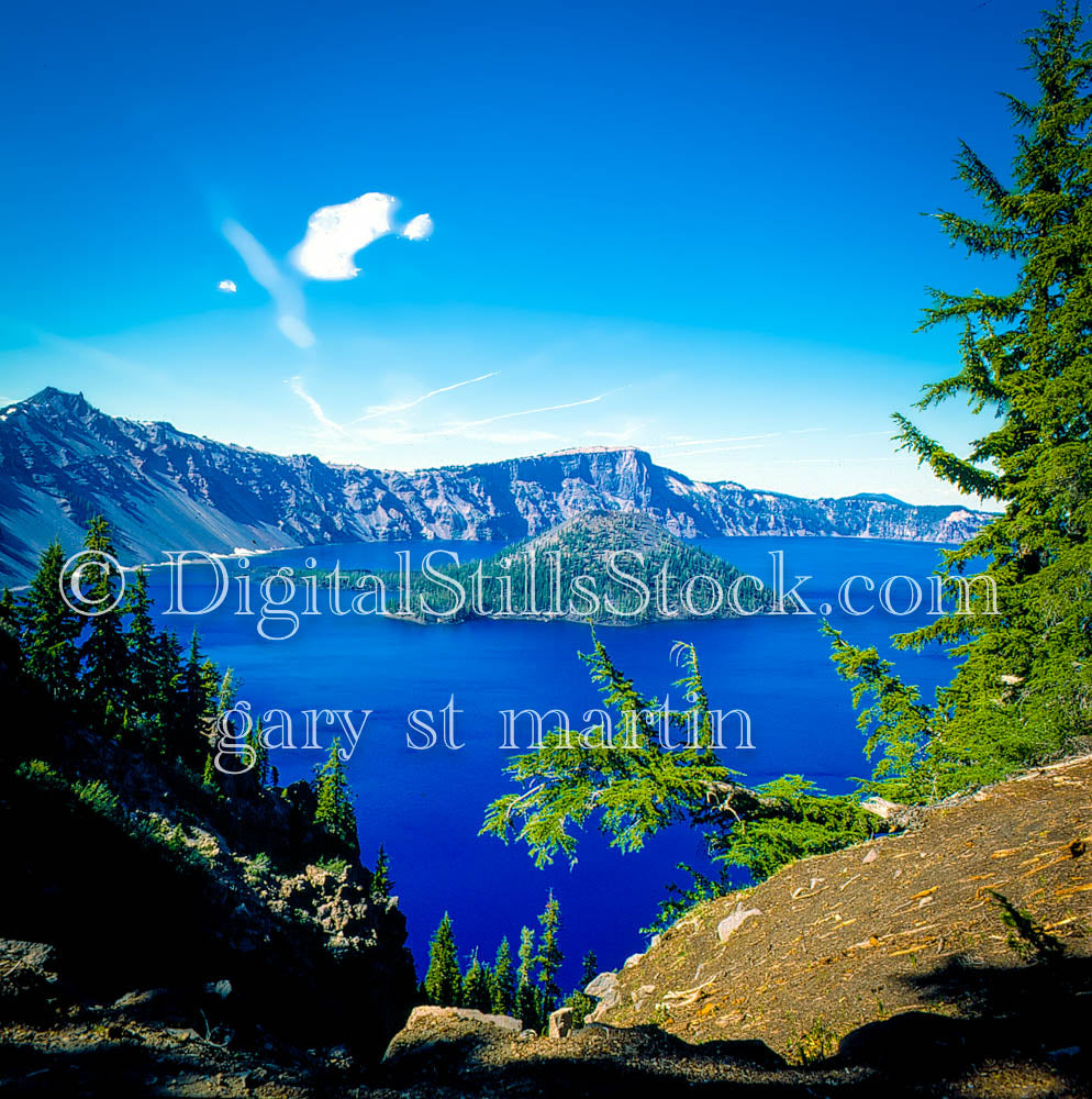 Cloud Formation above Crater Lake, Oregon, analog