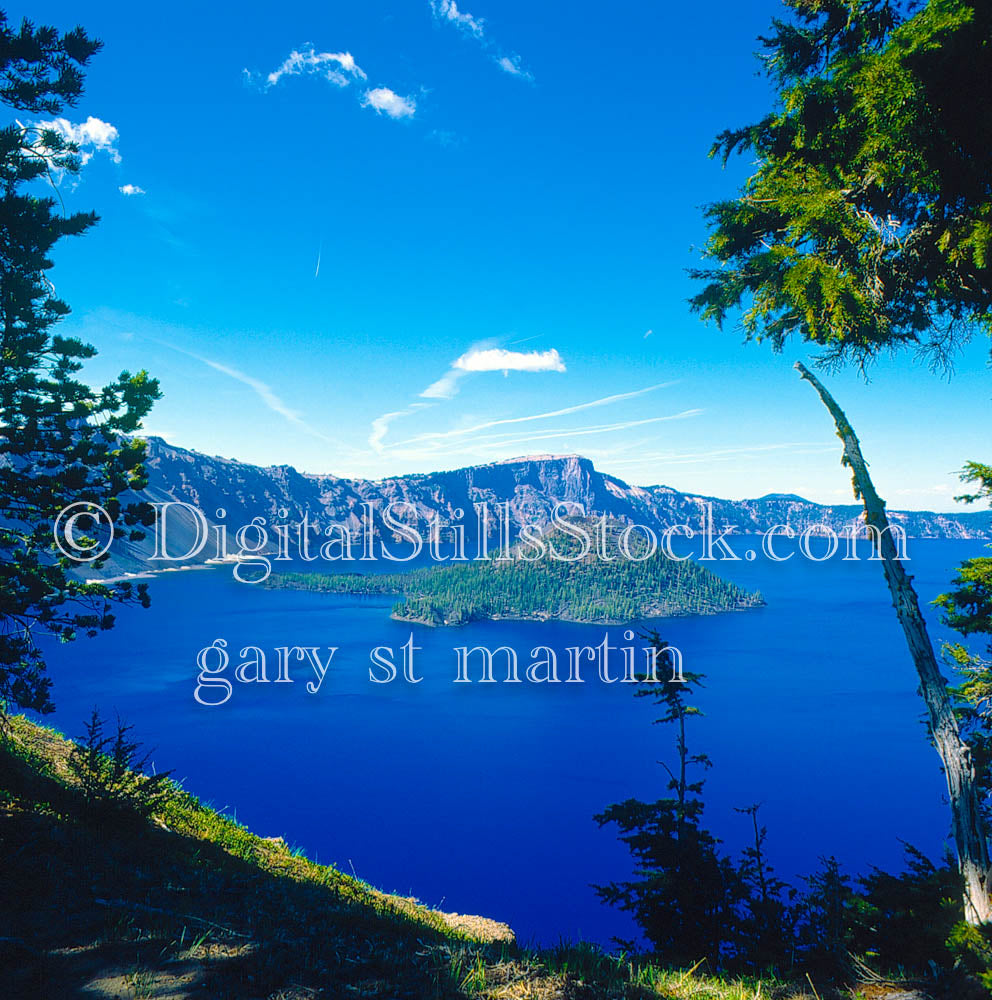 Shady View of Crater Lake, Oregon, analog