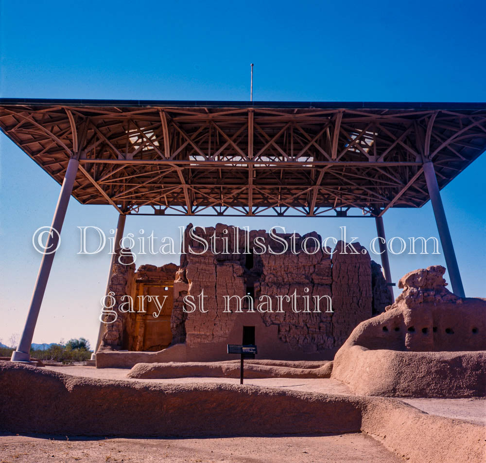 Casa Grande alongside Ruins, Arizona, analog